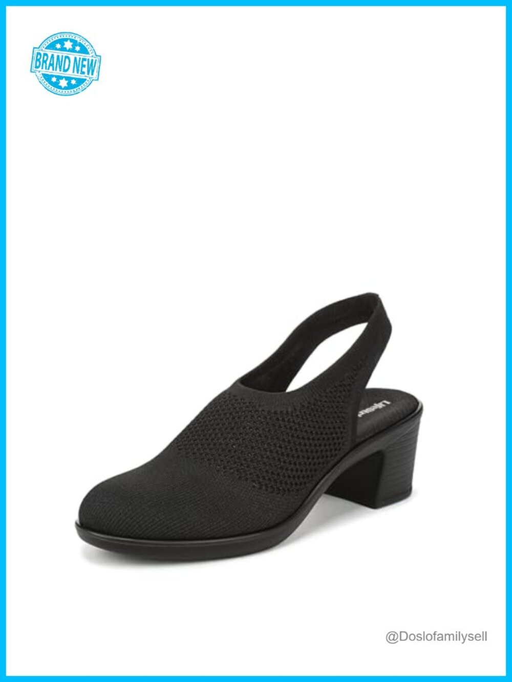 Lightweight Slingback Block Heel Pumps with FreeFoam Cushioning